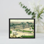 Le Louvre, Paris, Frankreich Vintag Postkarte (Stehend Vorderseite)