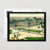 Le Louvre, Paris, Frankreich Vintag Postkarte (Vorne/Hinten)