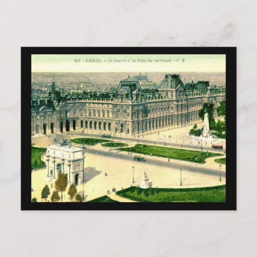 Le Louvre, Paris, Frankreich Vintag Postkarte (Vorderseite)