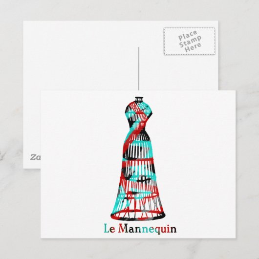 Le Mannequin Postkarte (Vorne/Hinten)