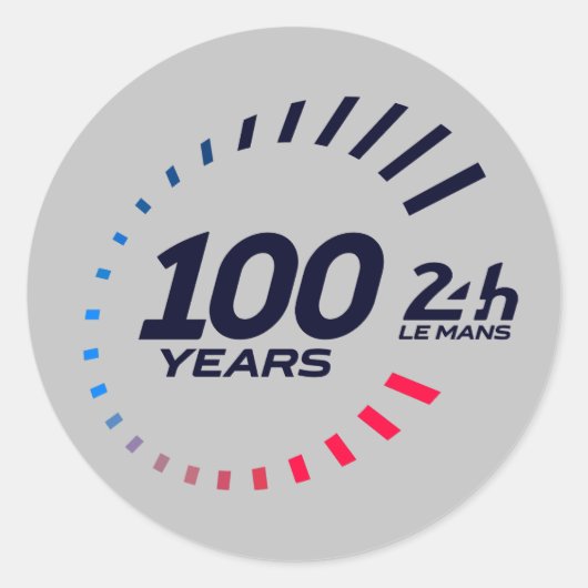 Le Mans 24 Stunden französischer Grand Prix 24 Stu Runder Aufkleber (Vorderseite)