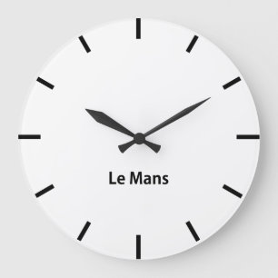 Le Mans City Time Zone Große Wanduhr