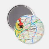 Le Mans, Frankreich Magnet (Vorderseite/Rückseite)