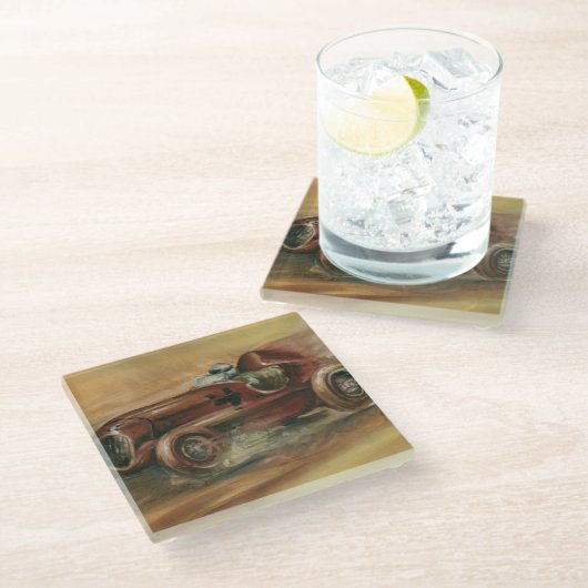 Le Mans Racecar durch Ethan Harper Glasuntersetzer (Schrägansicht)