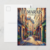 Le Marais Frankreich Postkarte (Vorne/Hinten)