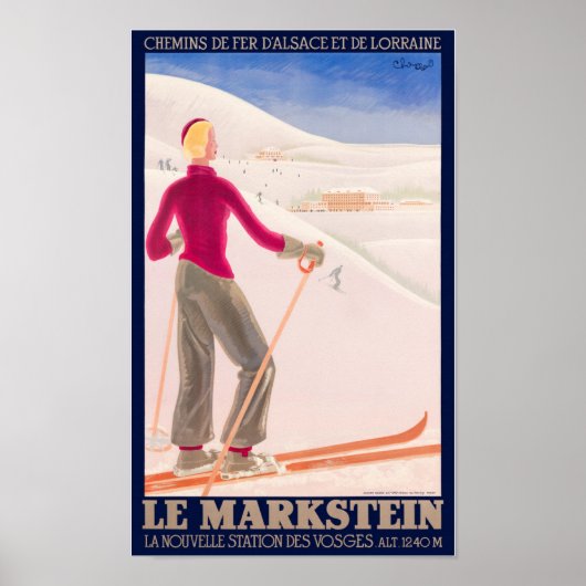 Le Markstein France Vintage Poster 1930 (Vorne)