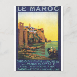 Le Maroc Vintage Reiseposter Postkarte