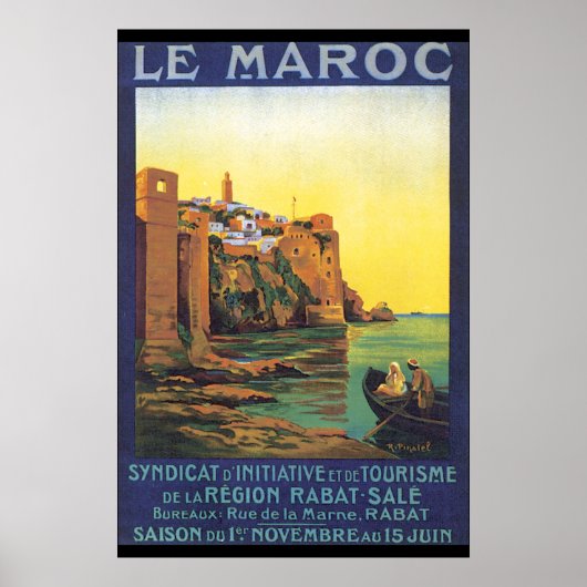 Le Maroc Vintage Travel Poster (Vorne)