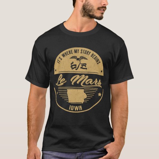 Le Mars Iowa Meine Geschichte beginnt T-Shirt (Vorderseite)