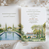 Le Mas des Poiriers Provence Garden Wedding Einladung