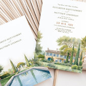 Le Mas des Poiriers Provence Garden Wedding Einladung