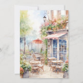 Le Menu du Jour | Pink Café Brautparty Einladung (Rückseite)