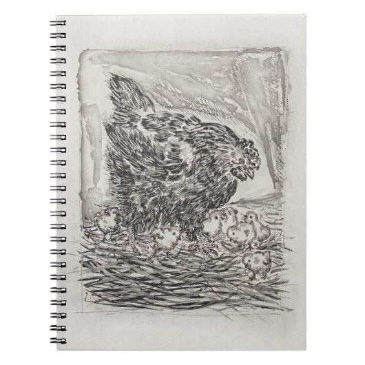 Le Mere Poule (Die Mutterhenne oder das Huhn) Notizblock (Vorderseite)