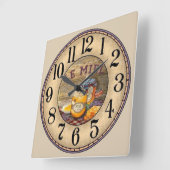 Le Miel (Honey) Quadratische Wanduhr (Winkel)