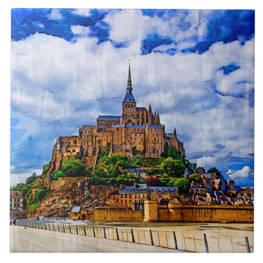 Le Mont Saint Michel Fliese (Vorderseite)