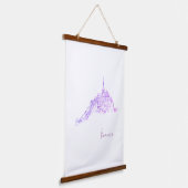 Le Mont Saint Michel Frankreich Architektur Wandteppich Mit Holzrahmen (Gewinkelt)