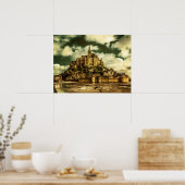Le Mont Saint Michel, Frankreich. Poster (Küche)