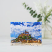 Le Mont Saint Michel, Frankreich Postkarte (Stehend Vorderseite)