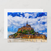 Le Mont Saint Michel, Frankreich Postkarte (Vorne/Hinten)