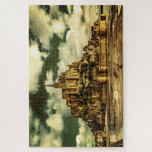 Le Mont Saint Michel, Frankreich. Puzzle (Vertikal)