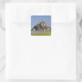 Le Mont Saint Michel in der Region Quadratischer Aufkleber (Tasche)