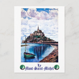 Le Mont-Saint-Michel, Normandie, Frankreich, Vinta Postkarte