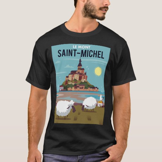 Le Mont Saint Michel Poster T-Shirt (Vorderseite)