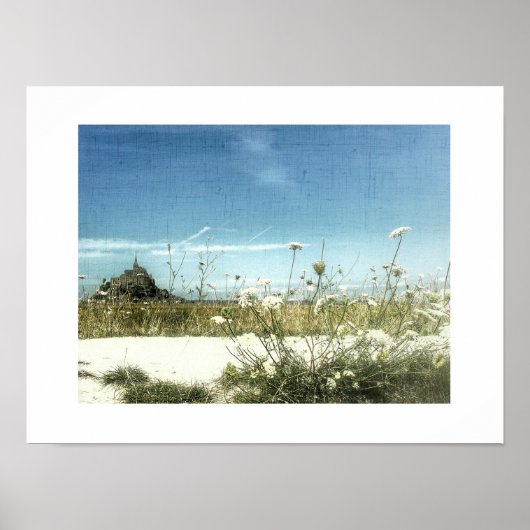 Le Mont Saint Michel View Normandy France Poster (Vorne)