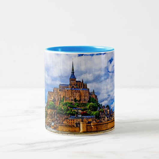 Le Mont Saint Michel Zweifarbige Tasse (Mittel)