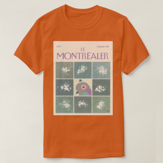 LE MONTREALER Quot Pigeon Head Quot T-Shirt (Design vorne)