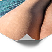 Le Morne Brabant Mauritius Blick vom Schiff auf Se Poster (Ecke)