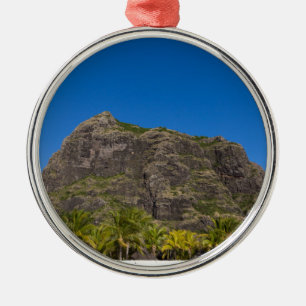Le Morne Brabant Mauritius mit blauem Himmel Ornament Aus Metall