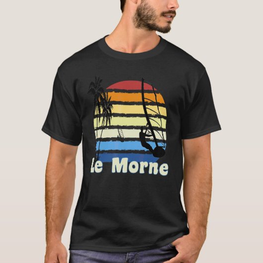 Le Morne Mauritius Windsurfen Windsurf Strand T-Shirt (Vorderseite)