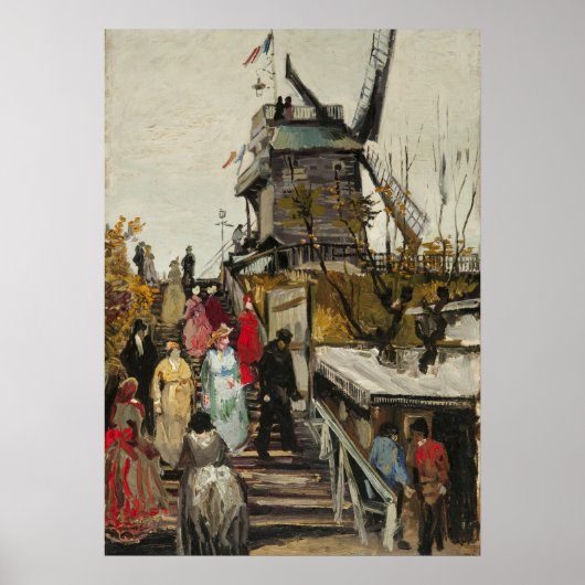 Le Moulin de Blute-Fin - Van Gogh - c1886 Poster (Vorne)
