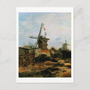 Le Moulin de Blute-Fin, Vincent van Gogh Postkarte