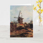 Le Moulin de Blute Fin von Vincent van Gogh Karte (Gelbe Blume)