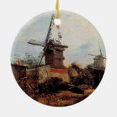 Le Moulin de Blute Fin von Vincent van Gogh Keramik Ornament (Hinten)