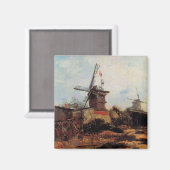 Le Moulin de Blute Fin von Vincent van Gogh Magnet (Vorderseite/Rückseite)