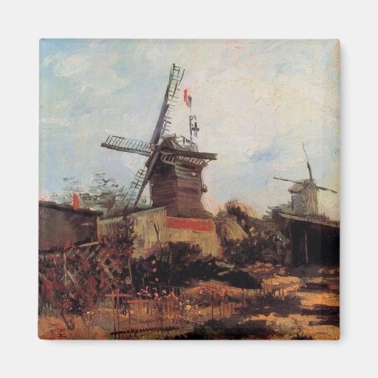 Le Moulin de Blute Fin von Vincent van Gogh Magnet (Vorne)