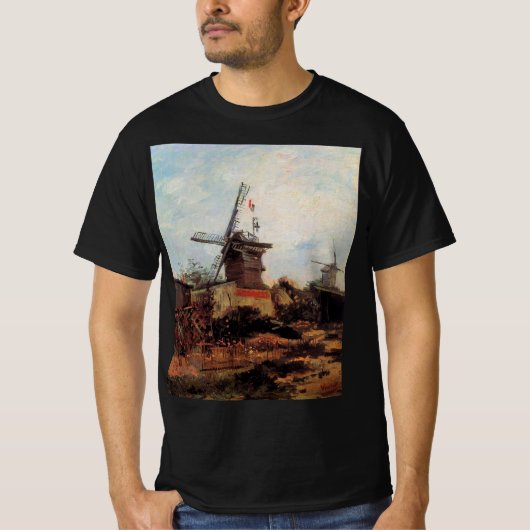 Le Moulin de Blute Fin von Vincent van Gogh T-Shirt (Vorderseite)