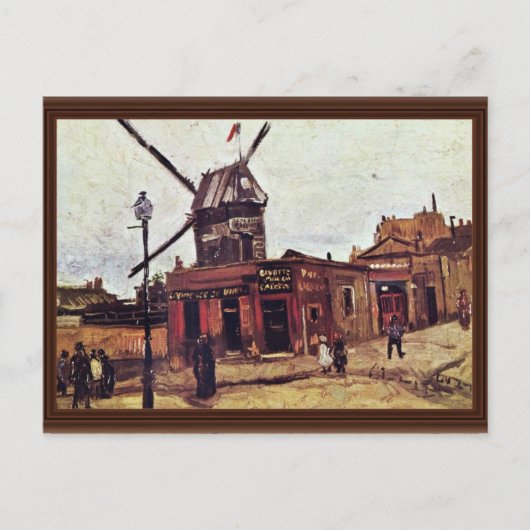 Le Moulin de La Galette by Vincent Van Gogh Postkarte (Vorderseite)