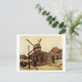 Le Moulin de la Galette, Vincent van Gogh Postkarte (Stehend Vorderseite)
