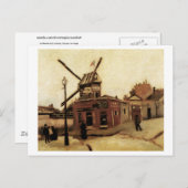 Le Moulin de la Galette, Vincent van Gogh Postkarte (Vorne/Hinten)