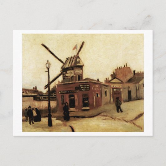 Le Moulin de la Galette, Vincent van Gogh Postkarte (Vorderseite)
