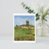 Le Moulin de la Galette, Vincent van Gogh Postkarte (Stehend Vorderseite)