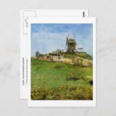 Le Moulin de la Galette, Vincent van Gogh Postkarte (Vorne/Hinten)