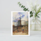 Le Moulin de la Galette, Vincent van Gogh Postkarte (Stehend Vorderseite)