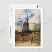 Le Moulin de la Galette, Vincent van Gogh Postkarte (Vorne/Hinten)