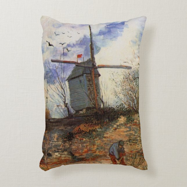 Le Moulin de la Galette von Vincent van Gogh Dekokissen (Vorderseite(Vertikal))