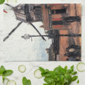 Le Moulin de la Galette von Vincent van Gogh Geschirrtuch (Gefaltet)